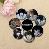 Japanese Anime Death Note Enamel Pins Handmade Round Brooches L Killer Yagami Light Cosplay Badge Ba