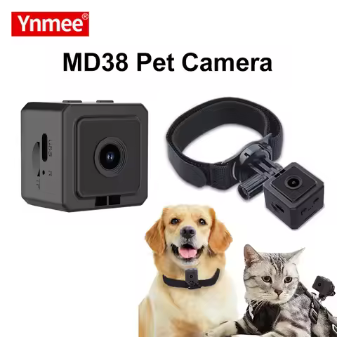 Ynmee MD38 Pet Camera Magnetic Pocket Camera Sports DV Smart Wearable Mini Body Cam Collar Wireless 