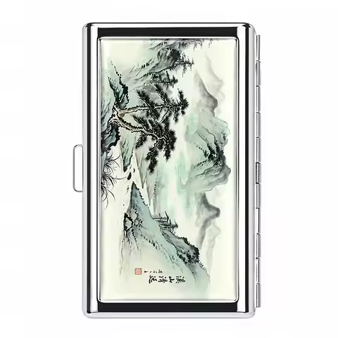 Vintage-Style Vintage Card Case Versatile Design Easy Snap Cash Case Metal Material Multi-function C