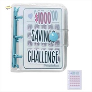 1000 Savings Challenge Binder, Money Saving Binder (Blue)