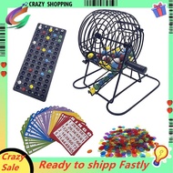 Deluxe Bingo Game Set with 6 Inch Bingo Cage, Bingo Master Board,75 Colored Balls , 50 Bingo Cards, 