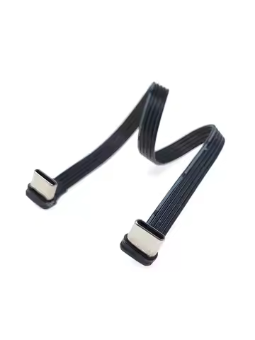 20CM 30CM 10CM 5CM USB 2.0 Type-C Flat Cable Extension FPC Cable USB 2.0 USB-C 90° Up/Down Angled Pl