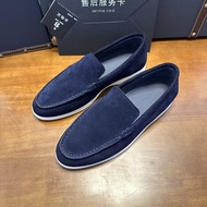 IK1H Loro LP Men's Shoes Slip-On Loafers Flat Casual Leather Shoes Men's Driving Lazy Peas Shoes