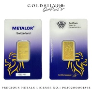 Metalor 10g Minted Gold Bar 999.9 Fine Gold 24K (CertiCard) | Swiss LBMA Investment Gold