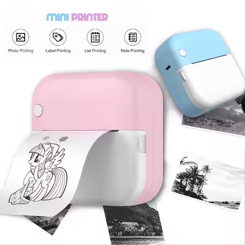 Portable Mini Pocket Printer Note Photo Label Memo Printing Bluetooth Wireless Inkless Thermal Print