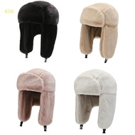 （High discounts）royalking.sg Russian Hat Ushanka Plush Hat Caps Windproof Warm Earflap Russian Bombe