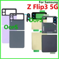 For Samsung Z Flip3 5G Flip 3 F7110 SC-54B SCG12 F711 Rear Battery Cover Back Door Housing Case Lens