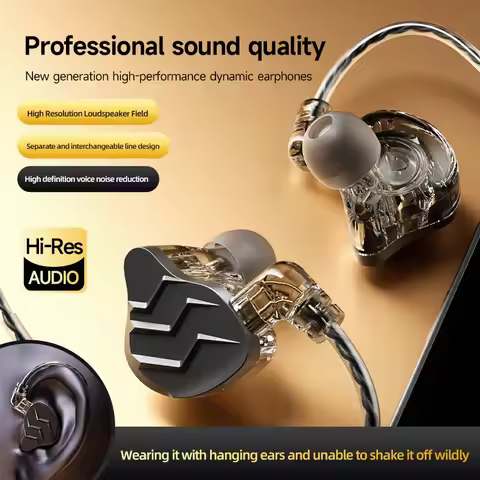 EARDECO 3.5mm/typec Wired Earphone Gaming Earbud Wired Headphones Detachable Cable for Phone Sport E