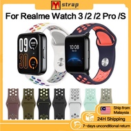 Realme watch 2 Pro/3 soft silicone watch band Replacement Strap wristband double color breathable strap for realme watch 2 /S/S Pro