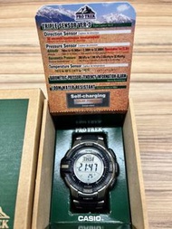 Casio PROTREK 創新技術新三大感應器模組專業登山錶(PRG-270D-7)-不鏽鋼/52.4mm