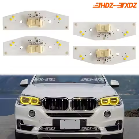 Yellow DRL LED Boards Angel Eyes Amber Blue Red For BMW X5 X6 F15 F16 2014-2019 LED Headlight Daytim