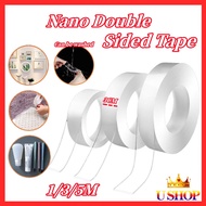 1/3/5M Nanometer Double-sided Tape Strong Tape Transparent Non-tracewaterproof Tape Double-sided Adh
