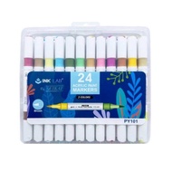 SEIKAI ชุดปากกาเพ้นท์มาร์คเกอร์ อะคริลิค 2 สีใน 1 หัว Acrylic Paint Marker 2in1 หมึก INK LAB หัวพู่ก