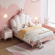 Kids Bed Girl Princess Bed Kids Bed Frame Lightweight Leather Bed