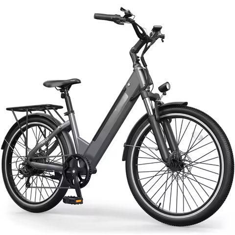 Electric Bike for Adults, 1000W Peak Ebike, 50Miles 21.7MPH Step Thru Electric Bicycle, 26" Commuter