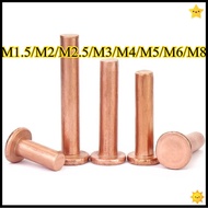 Copper countersunk head rivets GB869 percussion type flat head flat cone head solid rivets Copper d 