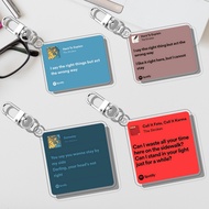 GANTUNGAN The Strokes Keychain Spotify Lyrics | Spotify The Strokes UV Printed Lyrics Keychain 2 Sid