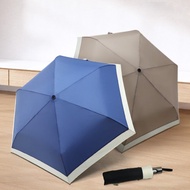 韓系風格【簡約風接邊素色自動傘】自動開傘 折疊傘 防曬 雨傘