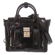 二手 3.1 Phillip Lim PASHLI 漆皮黑色兩用手提包/單肩包，貨號 1798。