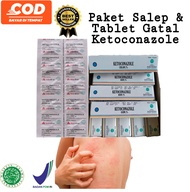 Paket Ketoconazole Salep &amp; Tablet) Gatal Paling Ampuh / ketoconazole tablet obat gaSalep Gatal Kulit Jamur Ampuh / Obat Salep Gatal Kulit / Salep Gatal Jamur Selangkangan / Salep Kulit Gatal Selangkangan / saleb manjur Obat Gatal Jamur / Obat Gatal Alergi