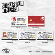 Evangelion NERV Skin Card Sticker - Vinyl ATM Card Debit Credit Etoll Anime