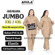 JUMBO AKULA Men's Raincoat AdultWanita, Thick, Elastic PVC Rubber Shirt and Pants Set, ANTI-SEEING B