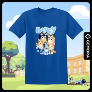 CARTOON BLUEY FAMILY T-SHIRT - KIDS & ADULT FAMILY TEE