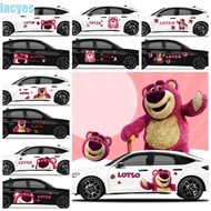 LACYES Lotso Automobile Sticker, Lotso Self Adhesive Strawberry Bear Car Sticker, Cartoon Strawberry