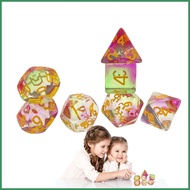 Board Game Desk Toys Set Game 7X Board Games Acrylic Family Game Polyhedral Party for Gathering Game