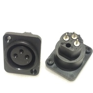 Soket xlr female kaki lurus socket canon body female/Soket input berkualitas