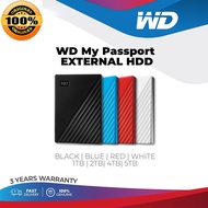 EXTERNAL HDD / WD WESTERN DIGITAL MY PASSPORT EXTERNAL HARD DISK 1TB / 2TB (BLACK / BLUE / RED )