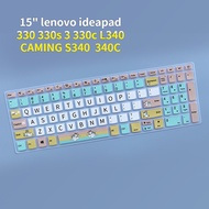 REDY Lenovo Keyboard Cover ideapad 330 330s 3 L340 Gaming 15" V330 15.6-inch Ideapad 310-15 V730-15 7000-15 v330-15 Ideapad 320-15 S340-15IIL E5-IML E5-IIL ideapad 15s s340 340C 330C 15 inch Soft Silicone TPU Keyboard Protector