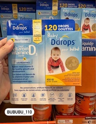 現貨❗️加拿大空運直送 🇨🇦Baby Ddrops 維他命D滴劑 Vitamin D 嬰兒 維生素 D3 純天然植物提取, 400 IU, 2.5 ml, 120 drops