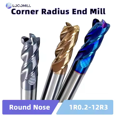 LOCO BL2060 BL3060 Radius Cutting Edge for DIY Wood Steel Tool 4 Flutes 3R0.5 4R1 6mm 8mm 10mm 12mm