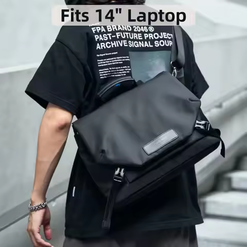 MOYYI Waterproof Casual Men Messenger Bag, Large Capacity Shoulder Crossbody Bag for Male, Multi-fun