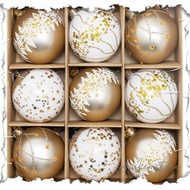 Set of 9 Christmas Balls E104 size 6cm Christmas Tree PKSS441