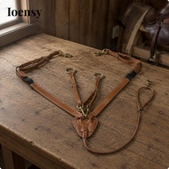 [Ioensy] Leather Horse Breastplate Wear Resistant Bovine Leather Brown