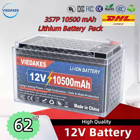 12v battery pack for kids car 3s7p LiFePO4 18650 100000mAh Rechargeable with BMS&Charger DIY Solar L