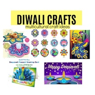 (Retail) 2023 Deepavali Craft/ Diwali Craft - Sand Art Rangoli Board Kit/ Deepavali Peacock Greeting Card/ Foil Art