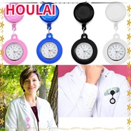 HOULAI Pocket Watch Silicone Brooch Pin Clip-on Fob Watch