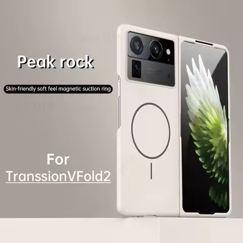 Skin Feel Matte Frameless Tough Case For Tecno Phantom V Fold2 5G Wireless Charger For Magsafe Borde