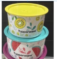 ready stock - 3pcs/ set tupperware one touch topper 950ml and 1.4L -  air tight