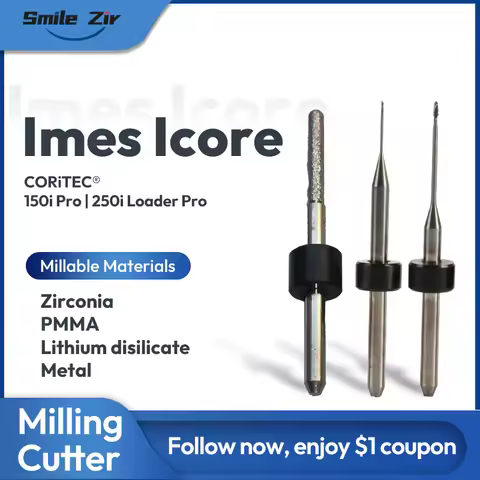 Dental Lab Imes Icore CORITEC 150i 250i DC Zirconia PMMA Milling Cutter Metal Lithium Disilicate Gla