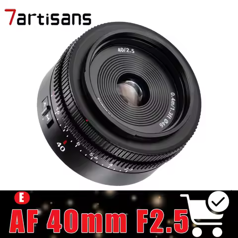 7Artisans Full Frame AF 40mm F2.5 Auto Focus Lens AF/MF Switch Fixed Focus Camera Lens for Sony A660