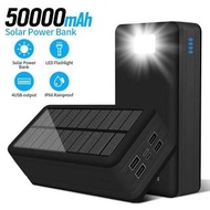 PSOOO 50000 mAh Big Capacity Solar Power Bank with Type-C input and Micro USB input