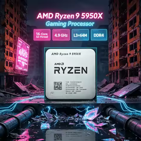 AMD Ryzen 9 5950X DDR4 105W UP to 4.9GHz Gaming CPU but without cooler L3=64M 3.4 GHz 16-Core 32-Thr