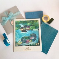 擦拭布/拭鏡布/眼鏡布/超細纖維/臺灣保育動物-水獺