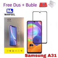MAXFEEL Tempered Glass Samsung A31 Full Cover Premium Glass Original