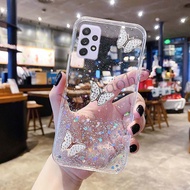 Ốp điện thoại cho Samsung Galaxy A73 A33 A53 5G Bướm Mềm Trong Suốt Bling Long Lanh Samsung A53 5G B
