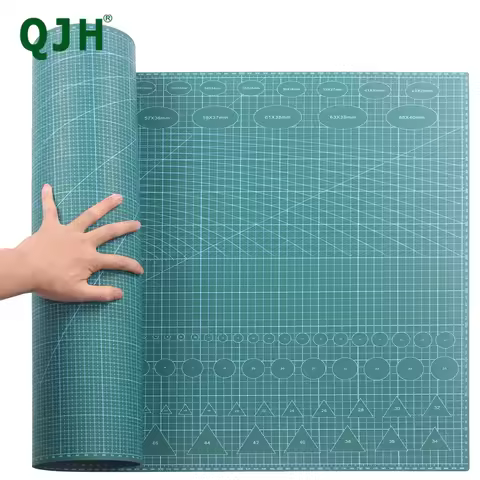 QJH PVC Leathercraft Cutting Board Cutting Mat Knife Plate Mallet Mat Cut Craft Double Sided Grid A1